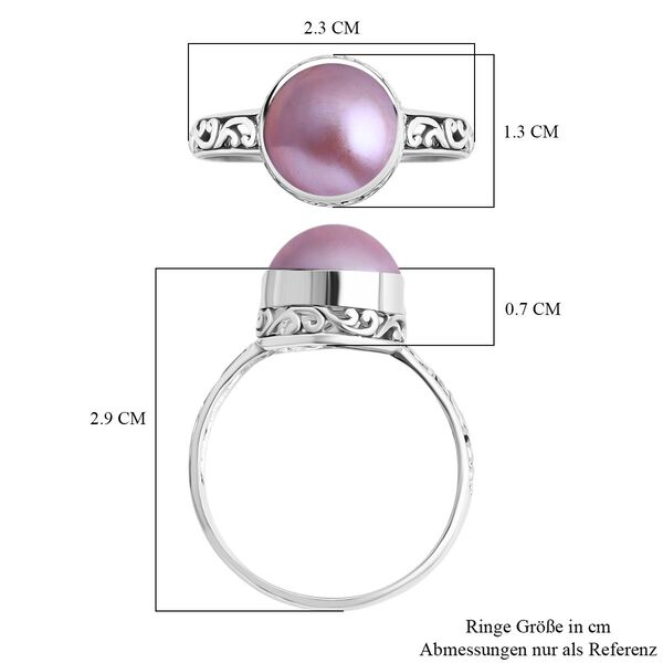 Royal Bali Kollektion - Rosa Mabe Perle Ring image number 5