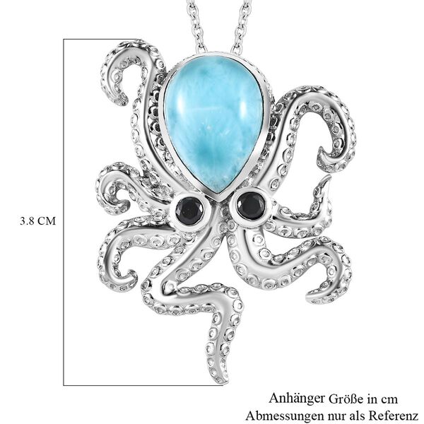 GP Trionfo Kollektion - Larimar, schwarzer Spinell und blauer Saphir-Anh&auml;nger mit Kette, 45 cm - 6.83 ct. image number 6