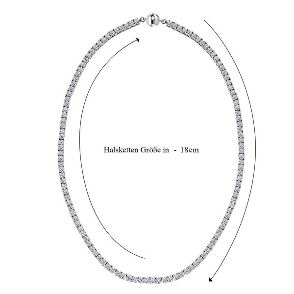 D'Joy Moissanit Halskette ca. 45 cm 925 Silber rhodiniert ca. 18.72 ct image number 5