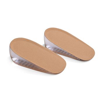 3er-Set Silikon-Ferseneinlagen, H&ouml;henerh&ouml;hung, Waben-Design, 11x6 cm, Transparent, 1/2/3 cm H&ouml;he