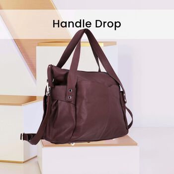 100% Echtleder Weekender Reisetasche mit RFID-Schutz, Burgunderrot