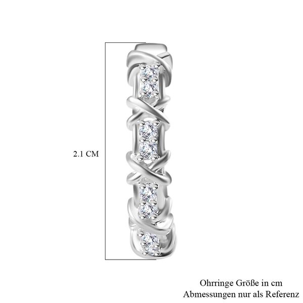 Weiße kubische Zirkonia-Ohrringe - 0,45 ct. image number 6