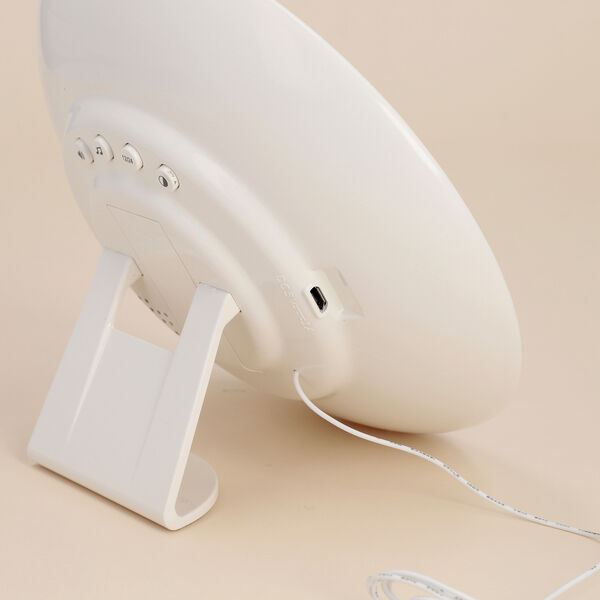 Wecker mit Wecklicht, Lautsprecher, Signalfunktion und Lichttherapie-Lampe, Wei&szlig; image number 5