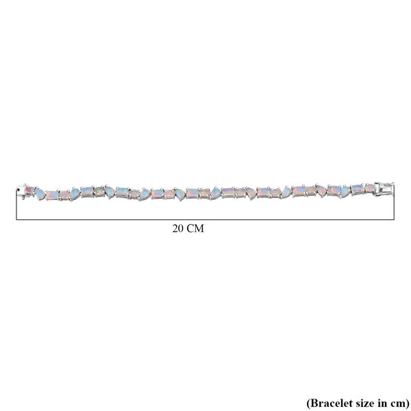 AA Nat&uuml;rlicher, &auml;thiopischer Welo Opal Armband ca. 19 cm 925 Silber Rhodiniert ca. 9,51 ct. image number 4