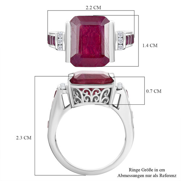 D'Joy afrikanischer Rubin und Zirkon Ring - 10,08 ct. image number 7