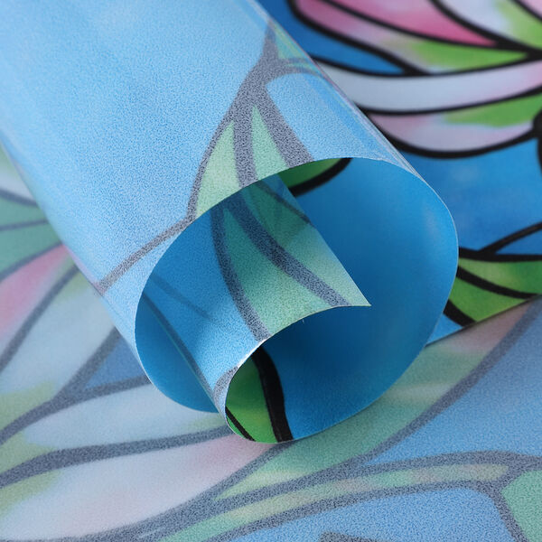 Privacy Fensterfolie, Statisch haftende, 90x185 cm, Blumen image number 4