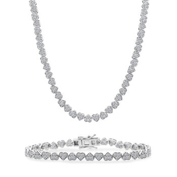 LUXURIANT SGL zertifizierte SI-GH Labor Diamant 45cm Halskette und 19cm Armband