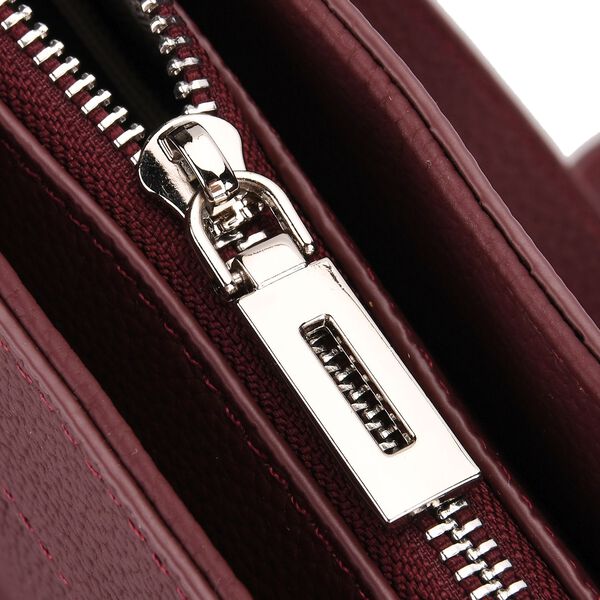 Leder-Shopper mit Doppelhenkel, 30x12x23 cm, Burgunder image number 7