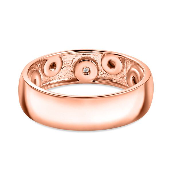 Wei&szlig;er Diamant Ring 925 Silber 750 Ros&eacute;gold Vermeil (Gr&ouml;&szlig;e 21.00) image number 6