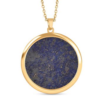 Lapislazuli Schmuckset Eisen Gelbes Gold, Legierung Gelbes Gold, Edelstahl IP-Gelbbeschichtung ca. 75.00 ct