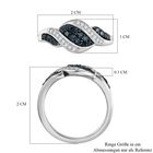 Blauer Diamant P Ring, 925 Silber platiniert (Größe 16.00) ca. 0,33 ct image number 6