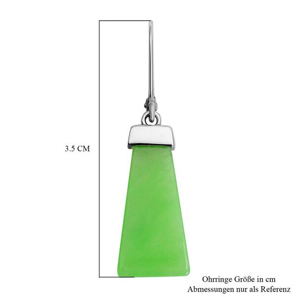 Gr&uuml;ne Jade-Ohrringe, 925 Silber rhodiniert ca. 9,66 ct image number 4
