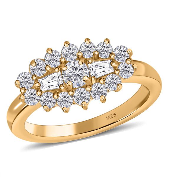 LUSTRO STELLA Hergestellt mit Feinster ZIRKONIA Ring 925 Silber vergoldet image number 4