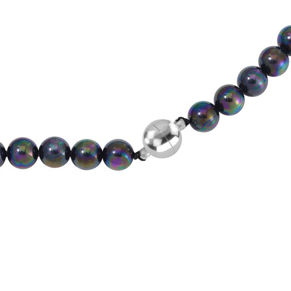 Tahiti Farbene Muschelkernperle Halskette ca. 50 cm Reiner Edelstahl image number 4