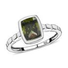 Peridot farbener Zirkonia-Solitär-Ring in 925 Silber, 2,12 ct image number 3