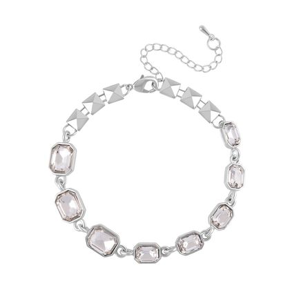 Wei&szlig;es Kristall Armband, ca. 19 cm