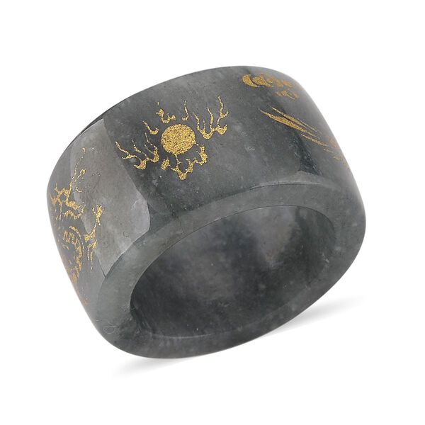 EXTREM SELTEN - Natürlicher Olmek Jadeit Ring 19 cm ca. 35.00 ct (Größe 18.00) image number 4