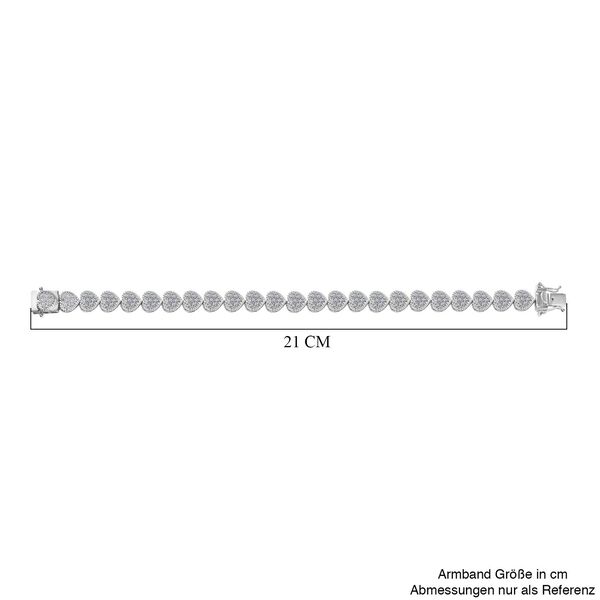 LUXURIANT SI-GH Labor Diamant 20cm Armband, 925 Silber rhodiniert - 4,15 ct. image number 5