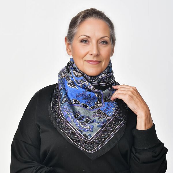 Schal aus 100% Seide, schwarz image number 2