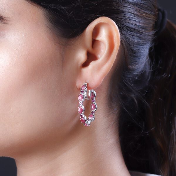 Norwegische Thulit- und Rhodolith-Granat-Creolen - 11,39 ct. image number 3