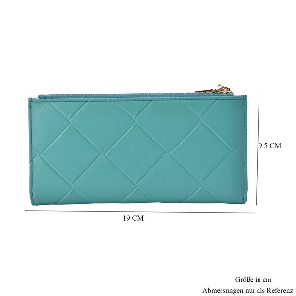 Brieftasche aus Kunstleder mit RFID Schutz, 19x19,5 cm, Türkis image number 5