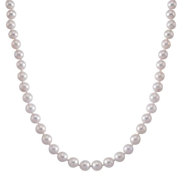 ONE TIME CLOSE OUT DEAL - Wei&szlig;e Edison Perle (9-10 mm) Halskette ca. Flexibles cm 316L Edelstahl