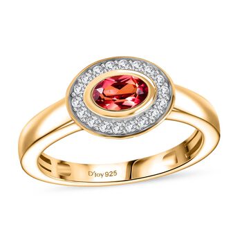 D'Joy Labor Padparadscha Saphir und Zirkon Schmuckset - 2,46 ct.