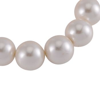 Wei&szlig;e Muschelkernperle (15-17 mm) Armband flexibles (18.00-19.00 cm)