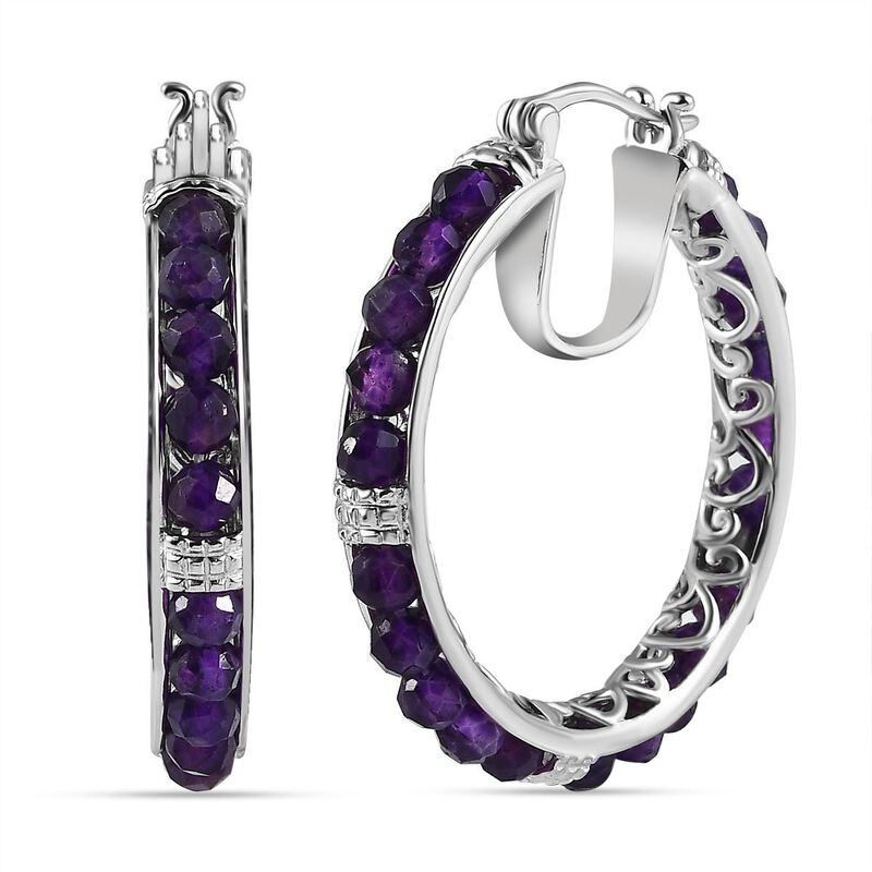 Infinity afrikanische Amethyst-Ohrringe image number 0