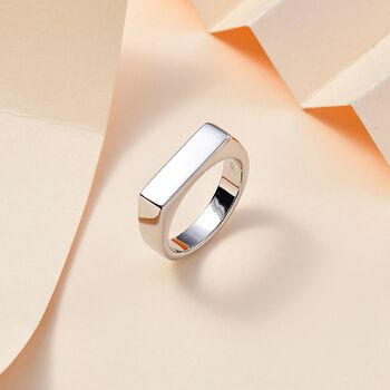 925 Silber rhodiniertRing (Gr&ouml;&szlig;e 19.00) ca. 7,13g