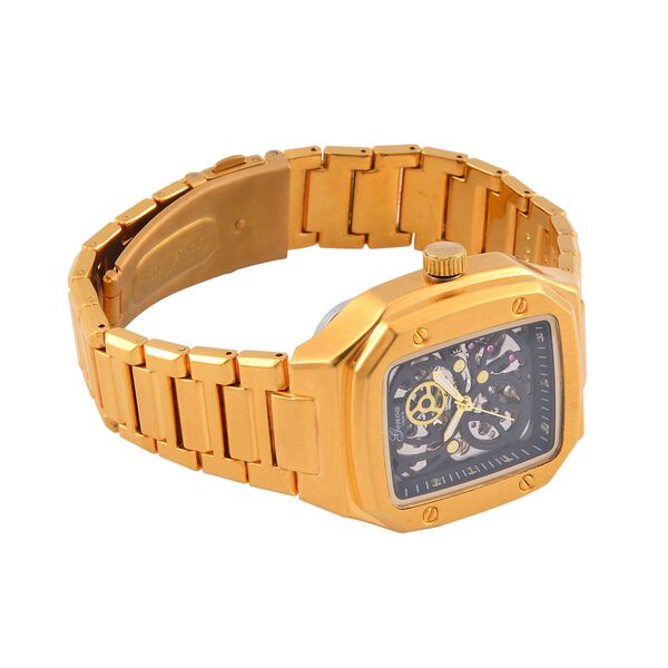 Reiner Edelstahl IP-Gelbbeschichtung Uhren 20 cm ca. 128,00g image number 6