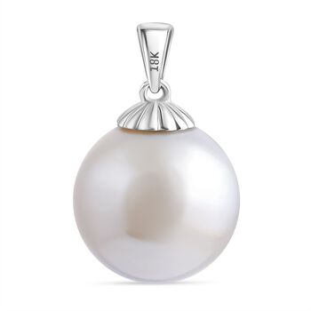 AAA Wei&szlig;e S&uuml;dsee Perle (13-15 mm) Anh&auml;nger, 750 Gold