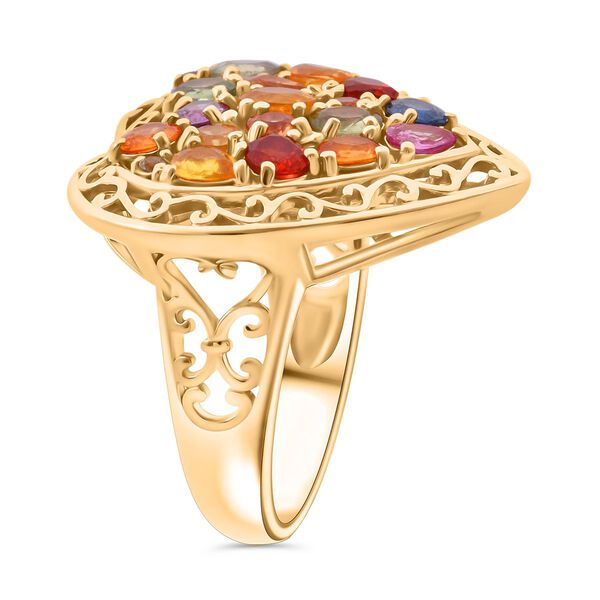 Mehrfarbiger Saphir Herz Ring - 3,27 ct. image number 4