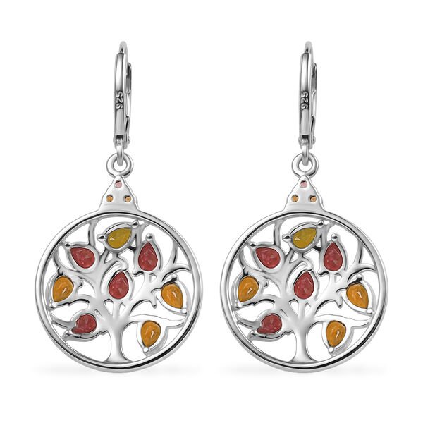 D'Joy AA Mehrfarbig-Turmalin Ohrringe 925 Silber Rhodiniert ca. 2,71 ct. image number 4