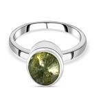 Handgearbeiteter, natürlicher, grüner Polki Diamant-Ring, 925 Silber platiniert  ca. 0,50 ct image number 0