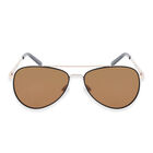 SOLE & LUCE - Swiss Eyewear G. Kelly, Ultra-Polarized Sonnenbrillen UV400, Mattes Gold-Braun
