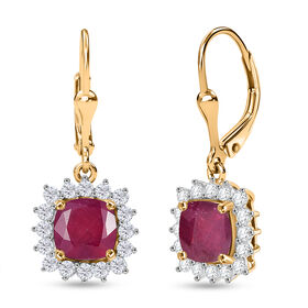 D'Joy AA afrikanische Rubin und Moissanit Ohrringe - 5,78 ct.