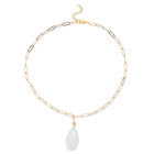 Opalith Halskette, 50 cm, Messing ca. 43,00 ct