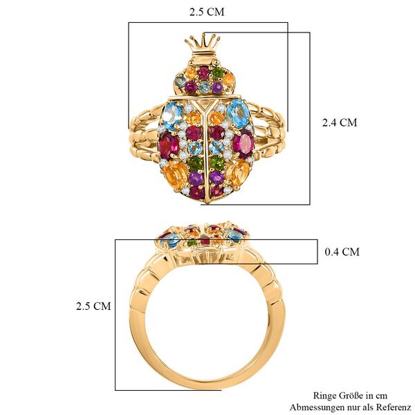 GP Trionfo Kollektion- Rhodolith Granat und Multi Edelstein Ring - 2,21 ct. image number 9