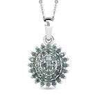 Alexandrit-Anhänger mit Kette, ca. 50 cm, 925 Silber platiniert, ca. 0.81 ct