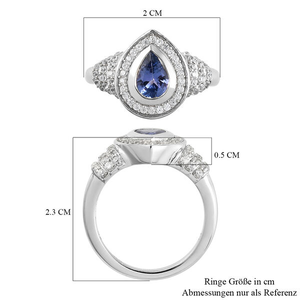 Tansanit und Zirkon Ring - 1,43 ct. image number 7