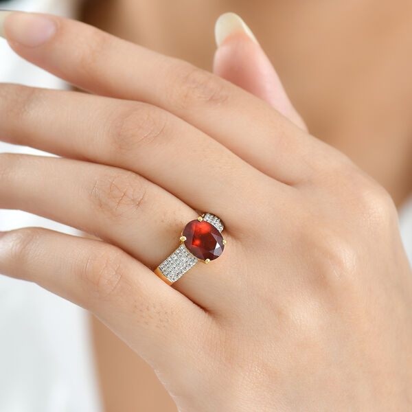 D'Joy AAA Hessonit Granat und Zirkon Ring - 3,46 ct. image number 3