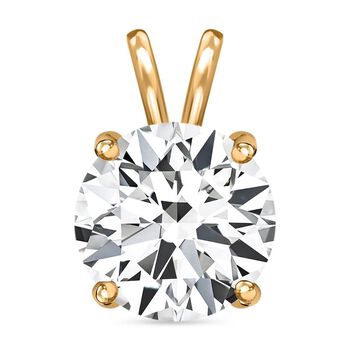 Wei&szlig;er Zirkonia Anh&auml;nger, 925 Silber vergoldet ca. 5,00 ct