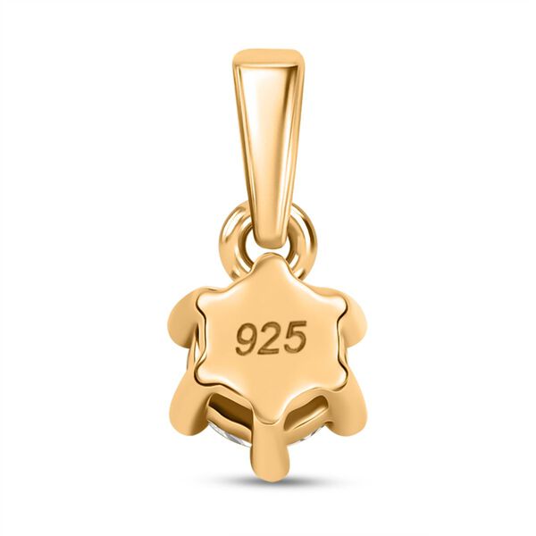 Moissanit Anhänger 925 Silber 750 Gelbgold Vermeil ca. 0.23 ct image number 5