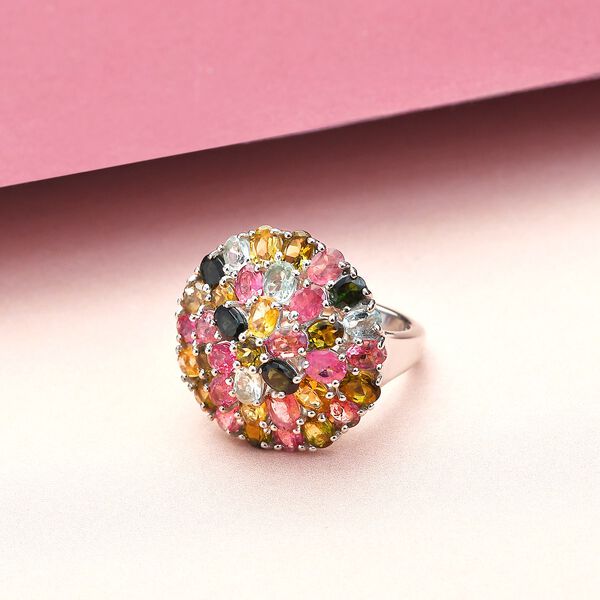 Natürlicher Mehrfach-Turmalin Ring image number 2