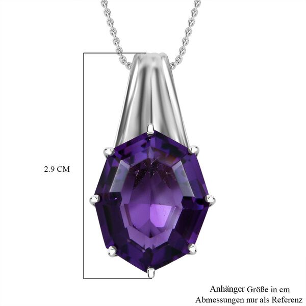 Afrikanischer Amethyst Anh&auml;nger mit Kette, 925 Silber rhodiniert ca. 10.15 ct image number 4
