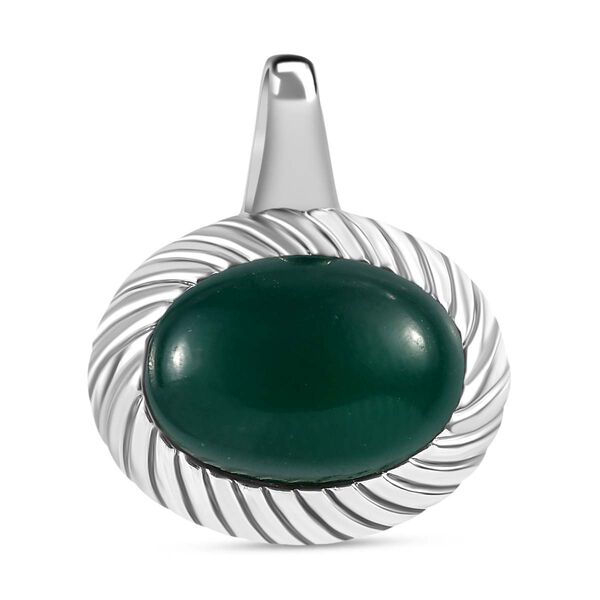 Verde Onyx Anh&auml;nger  Edelstahl ca. 7.15 ct