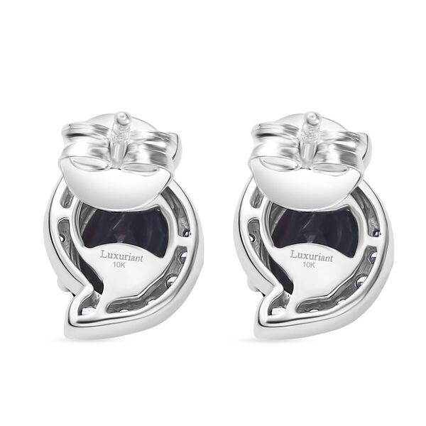 LUXURIANT AAA Labor Alexandrit und SI-GH Labor Diamant Ohrringe in 417 Wei&szlig;gold - 3,94 ct. image number 4