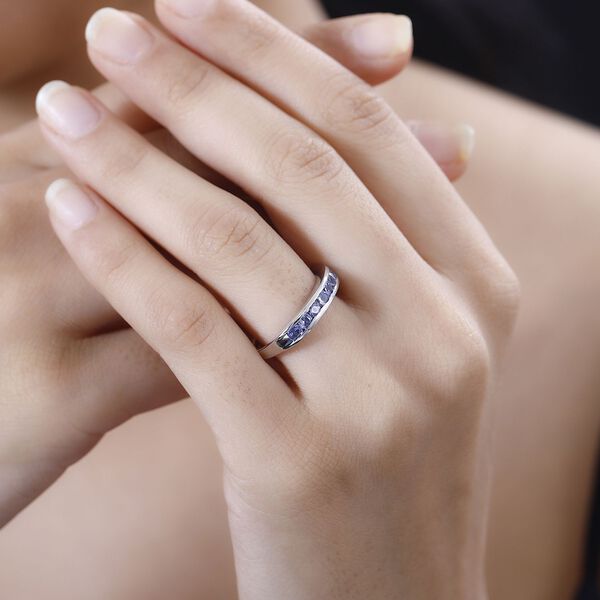Tansanit Ring, 925 Silber rhodiniert - 0,92 ct. image number 3