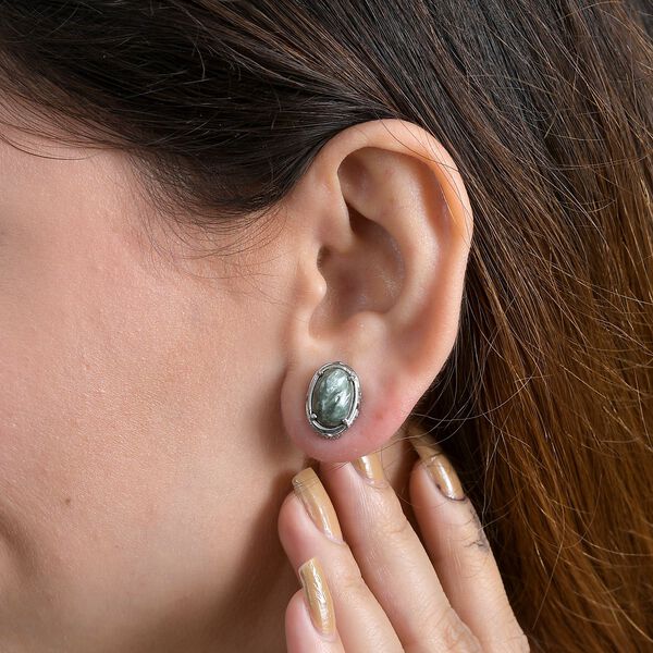 Sibirische Seraphinite-Ohrstecker - 5,81 ct. image number 3